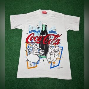 Vintage 90s Coca Cola Coke Company Retro Medium Soda Pop Promo T Shirt